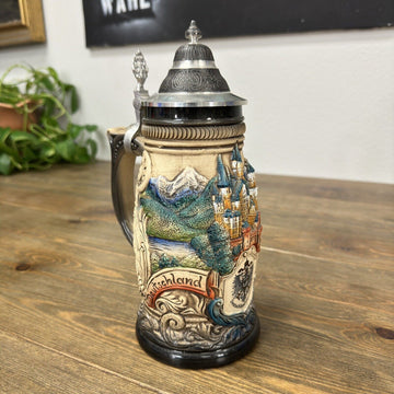 Zöller & Born Deutschland Handcrafted Lidded Beer Stein German Eagle Castle