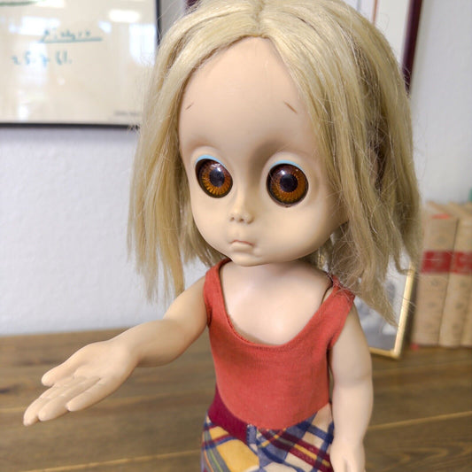 1965 “Little Miss No Name” Doll by Hasbro Keane Big Eyes Vintage Pre-Blythe