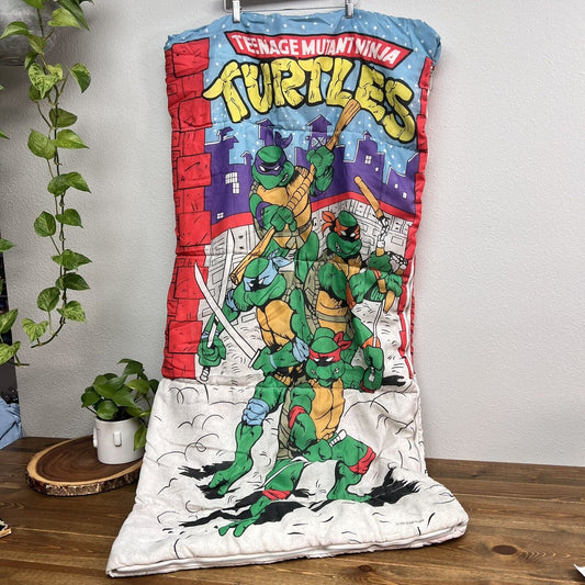 1988 Teenage Mutant Ninja Turtles TMNT Sleeping Bag Vintage Mirage Studios