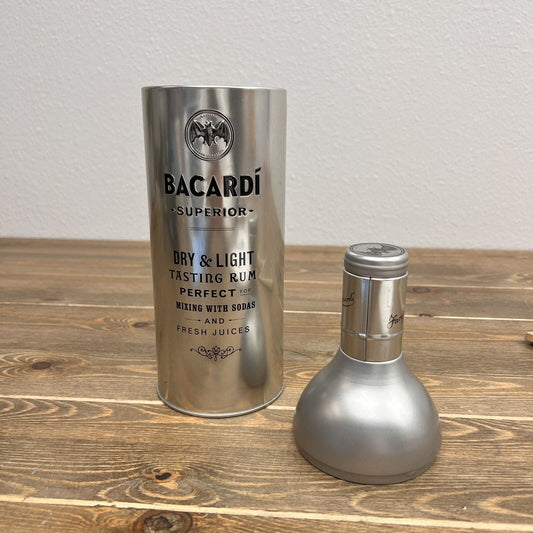 Bacardi Superior Replica Tin Bottle Sleeve 12" Tall