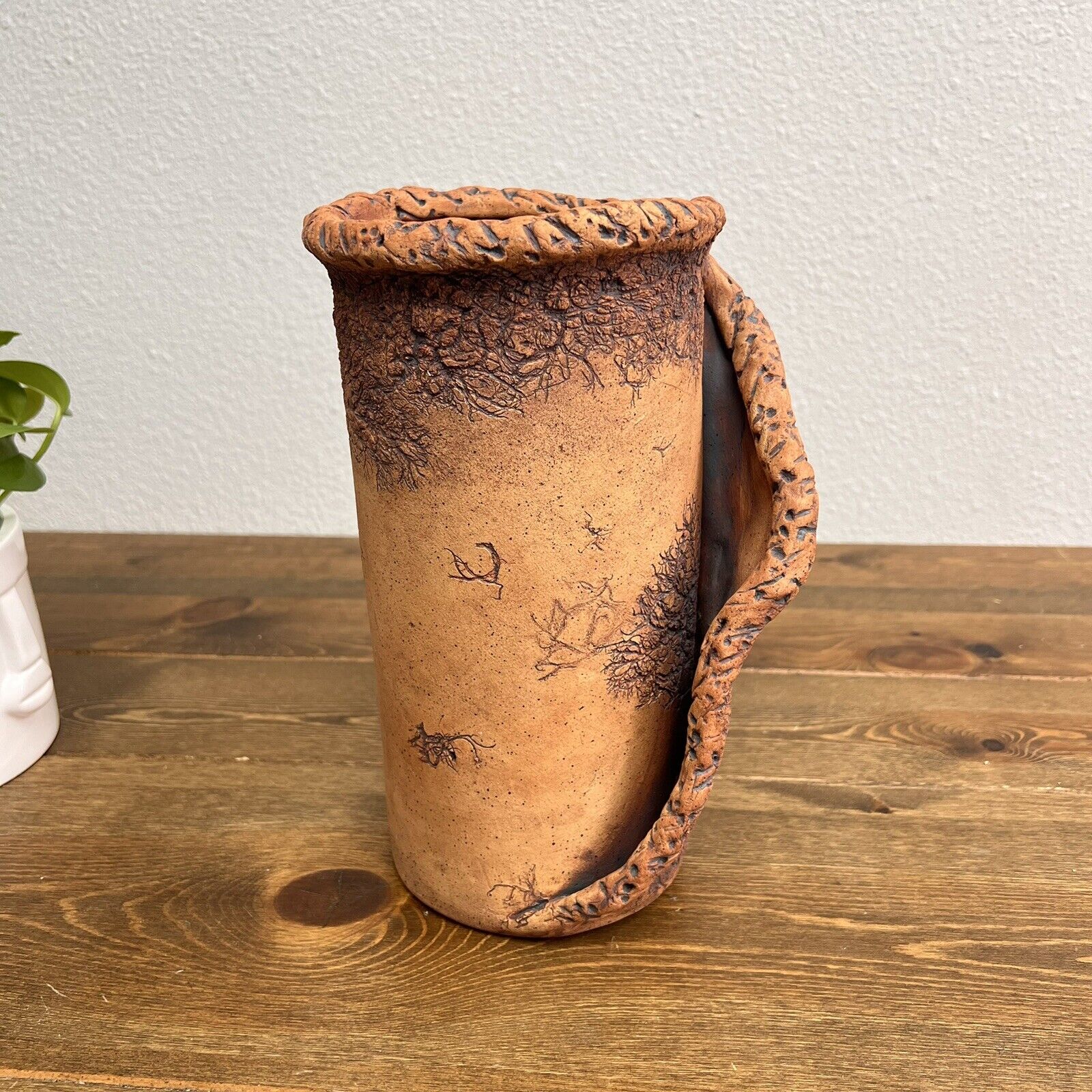 Vintage Rare Signed Art Pottery Vase / Ice Bucket Signed Muddy Creek Studio