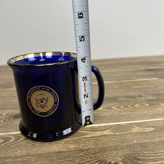 Seal of the  President of the United States Cobalt Mug Gold Trim Made in USA