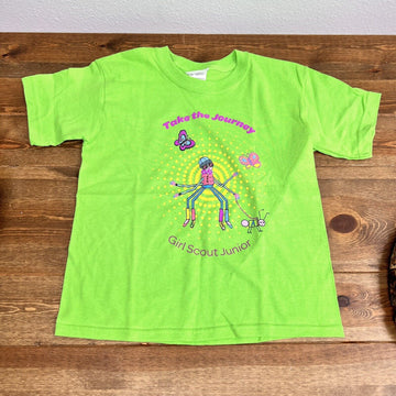 Girl Scout t-shirt green Take The Journey Size Small Youth