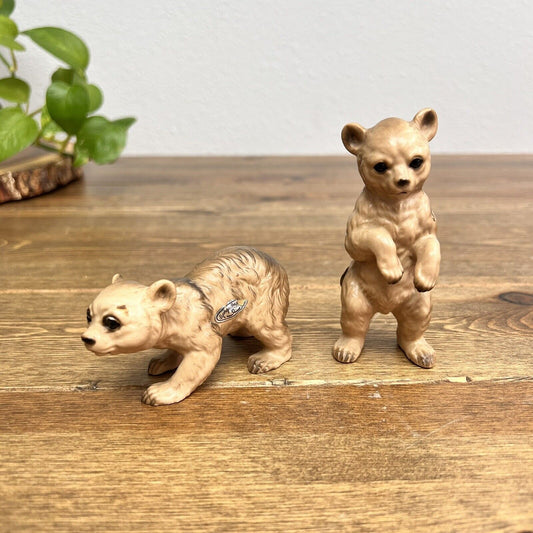 Vintage Figurines - Set Of 2 Josef Originals Brown Grizzly Bear Cubs