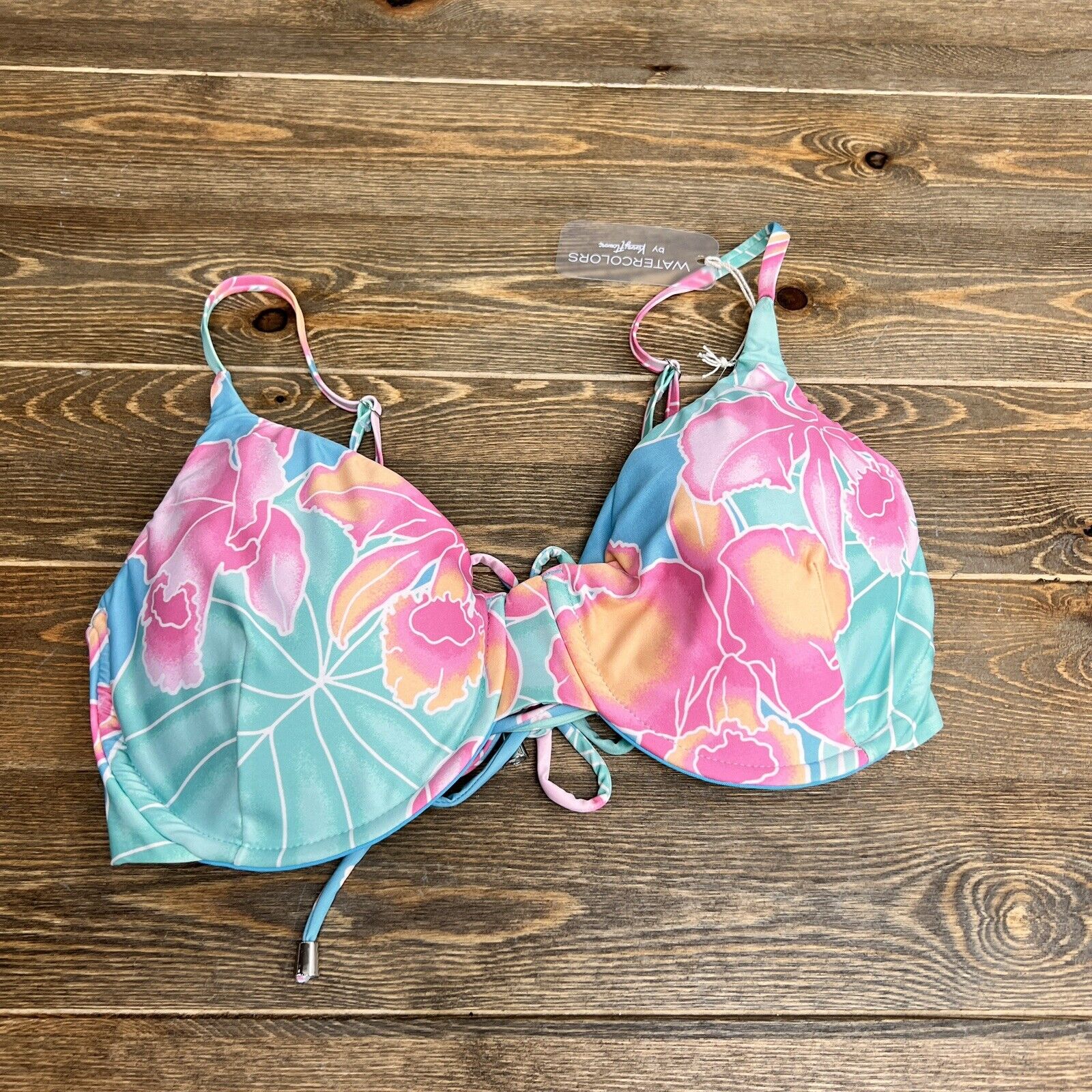 New Kenny Flowers Maui Underwire Bikini Top Multicolor Size XLarge