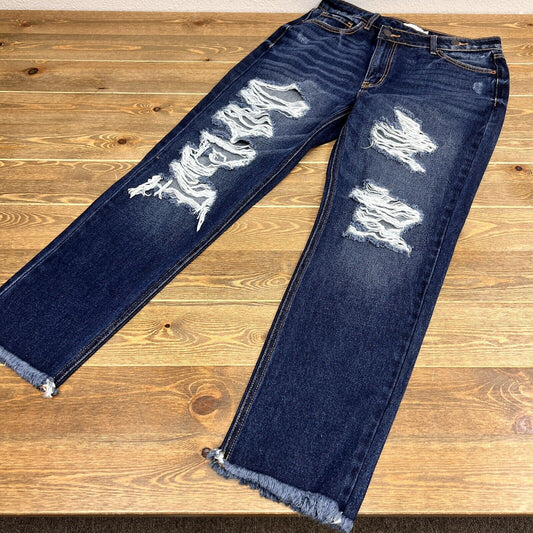 Cello Jeans Womens Size 7 Blue Distressed  Denim