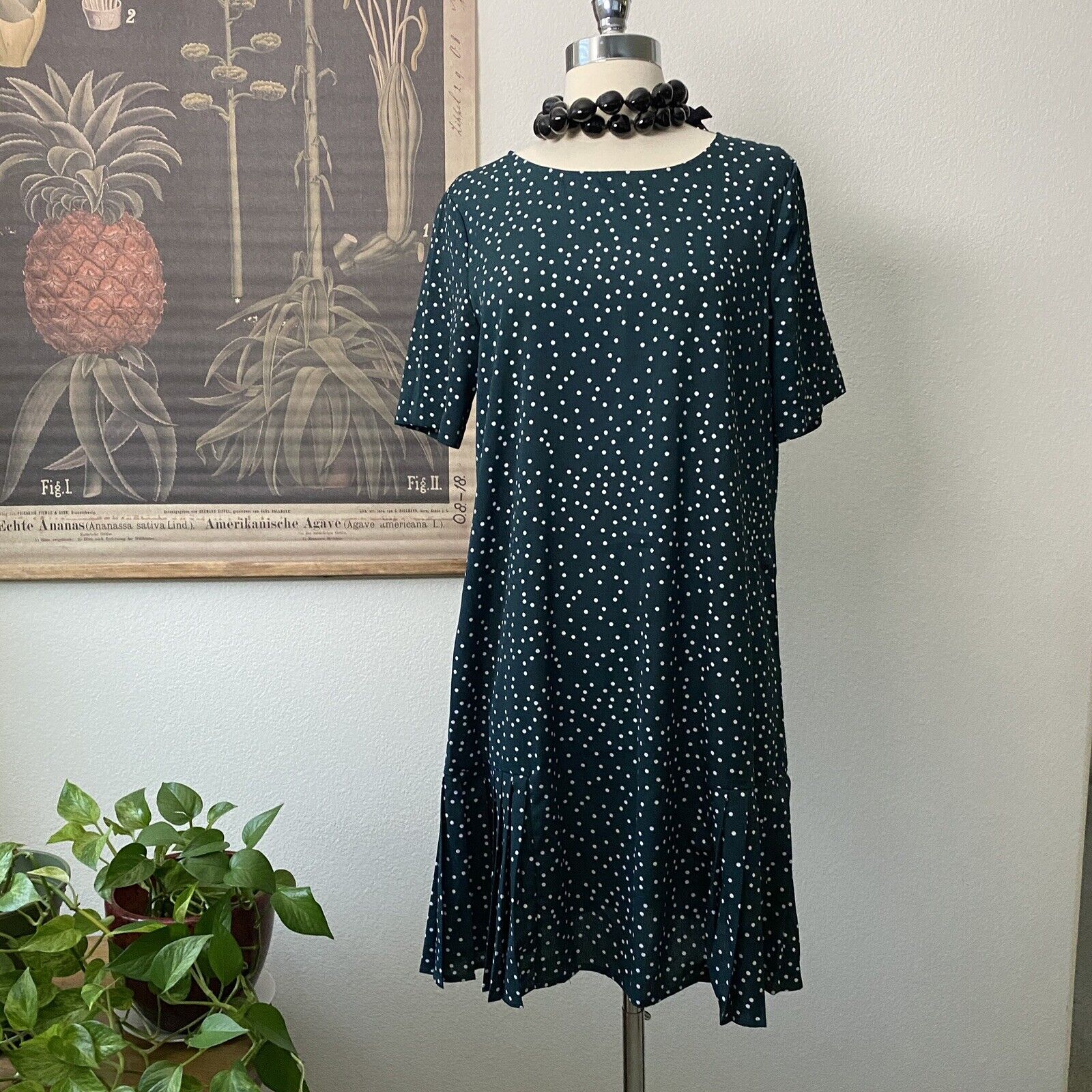 Suzanne Betro Polka dots Dress Size Small