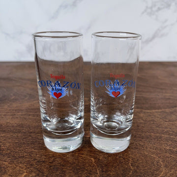 Corazon Tequila Tall Shot Glass Set Of 2