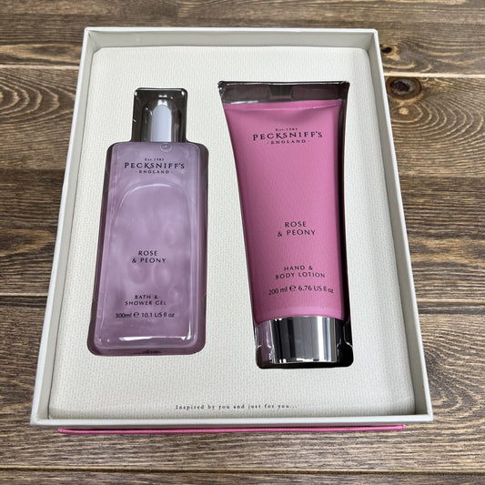 Pecksniff’s England Rose & Peony Set Bath Gel Hand Body Lotion Pink