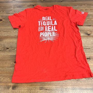 Vintage Red Graphic Tee Sz L Cazadores Real Tequila For Real People