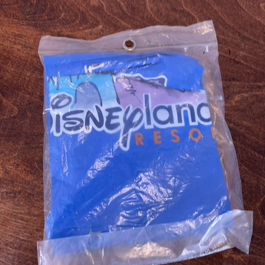 Disneyland Resort Poncho Waterproof Vinyl One Sz Fits All Child Blue