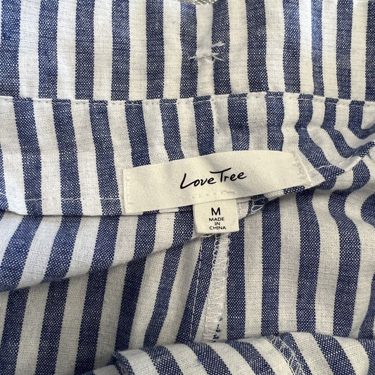 Love Tree Blue And White Striped Pants Women's Size Med