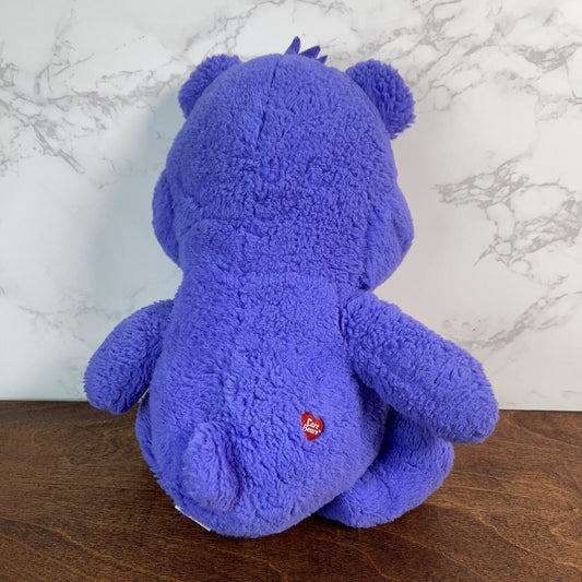 Care Bears Plush Purple Harmony Bear 2014 Sun Flower Embroidered Just Play