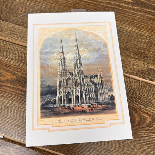 Vintage New York  Postcard City St Patrick's Cathedral & Framed