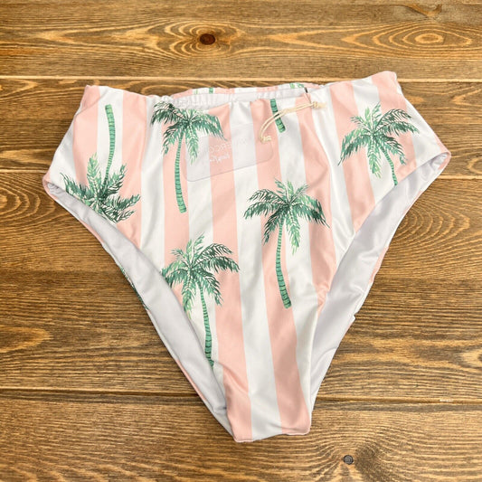 Kenny Flowers Watercolors THE PALM BEACH High Waist Bikini Bottom Only SZ M