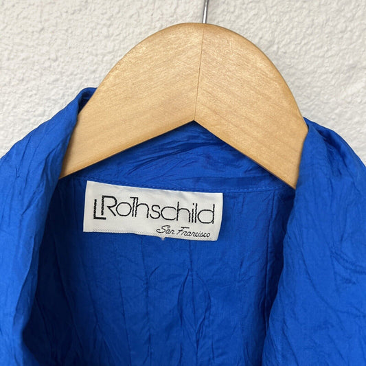 Vintage L Rothschild San Francisco Womens Jumpsuit Blue  Long Sleeves USA L