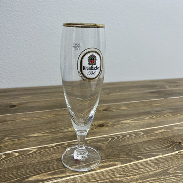 Krombacher Premium 0.31L Crystal Beer Glass With Gold Rim