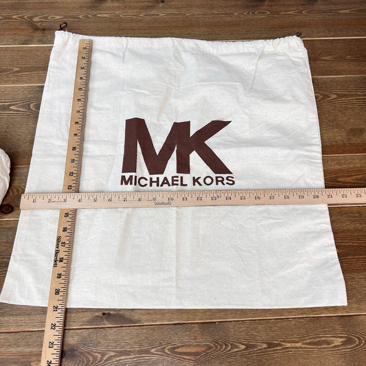 MICHAEL KORS MK Cloth Dust Bag Drawstring Purse Handbag Protector Cover XL Set 2