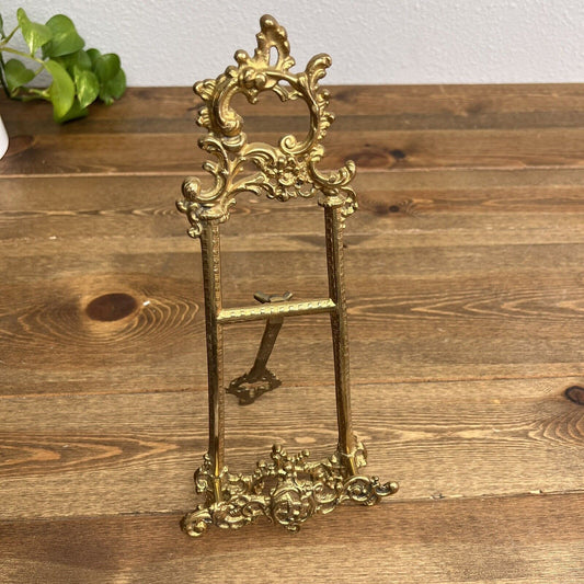 Vintage Brass Display Picture Book Holder Easel Victorian/Italian Style