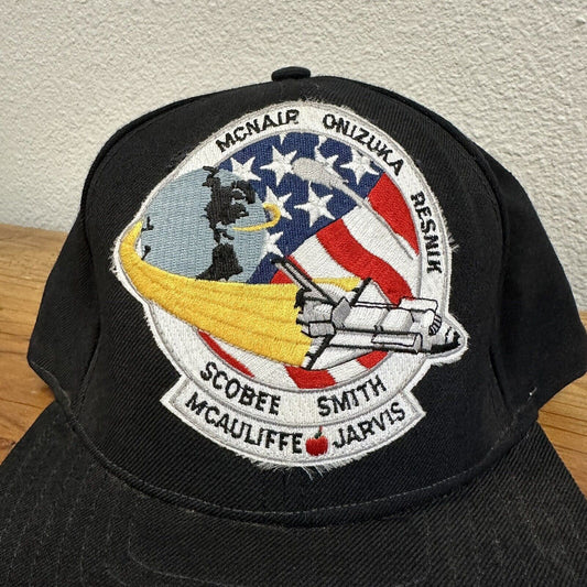 Vtg 1986 Hat Cap Shuttle Challenger STS-51-L Embroidered Patch McAuliffe McNair