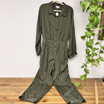 Loft One Piece Jumpsuit Womens Size XL  Olive Green