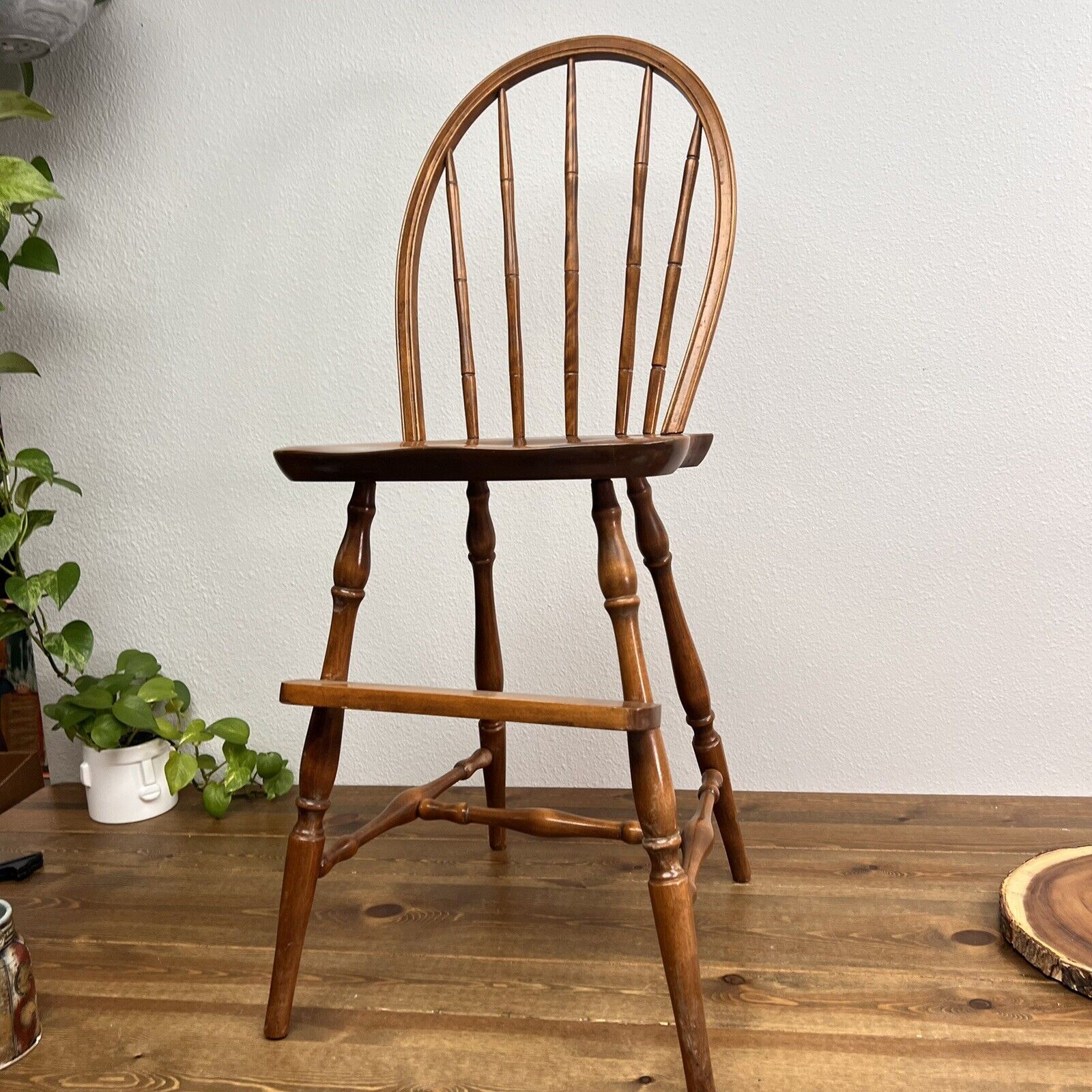 Vintage Nichols & Stone Colonial Windsor Child Step Hardwood Solid Chair