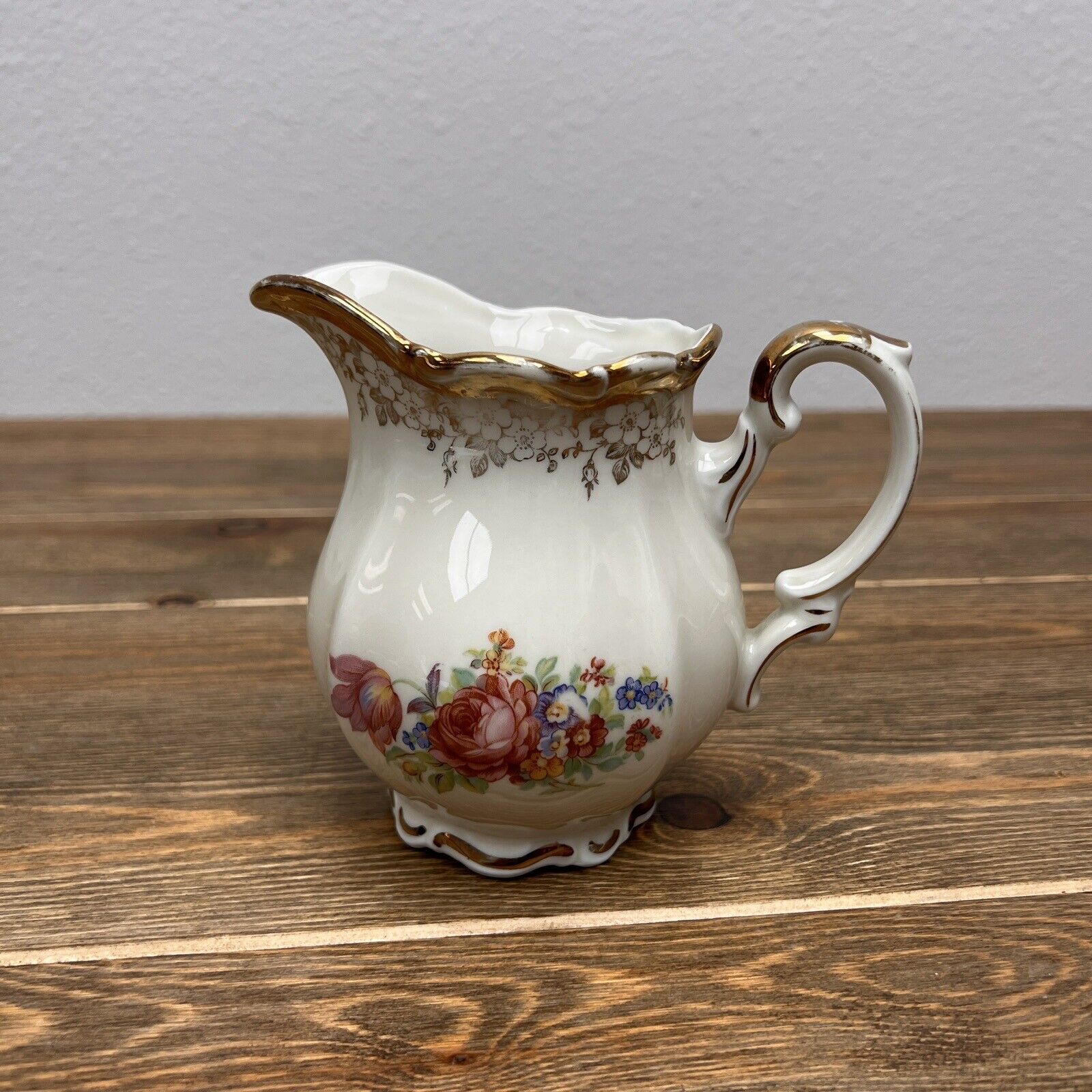 Vintage Floral Bavaria Germany Creamer