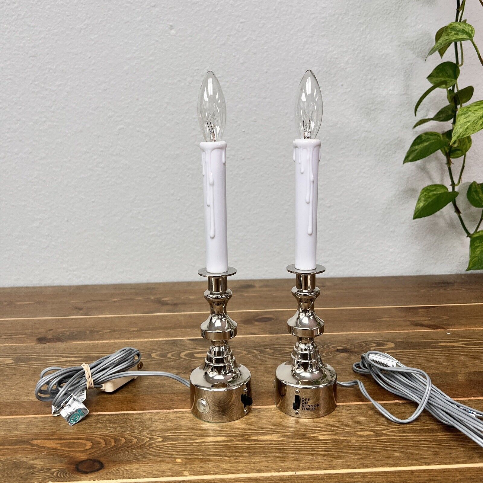 Electric Sensor Window Candle Set Of 2 Candles Holidays