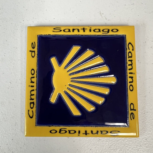 Camino de Santiago Ceramic Waymarker Star Tile Souvenir