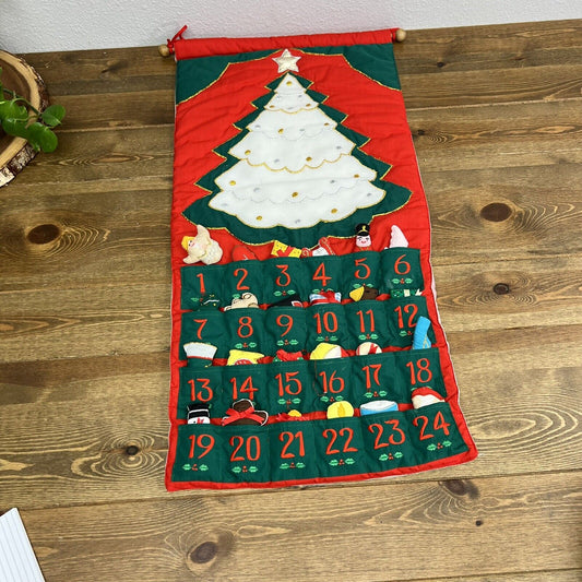 Vintage 1990 Pockets of Learning Christmas Tree Advent Calendar  21