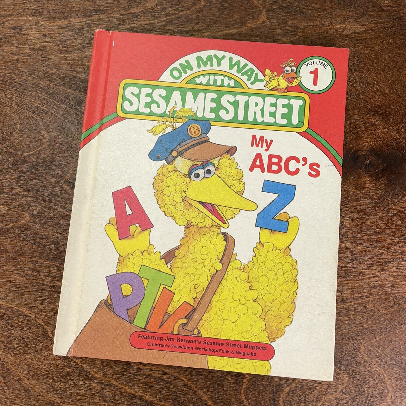 1989 On My Way With Sesame Street Volume 1 MY ABC'S HARDBACK BOOK Big Bird Oscar