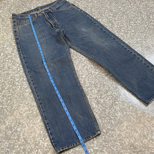 Levis 550 Jeans Mens 33-30 All Cotton Denim High Rise Straight Legs