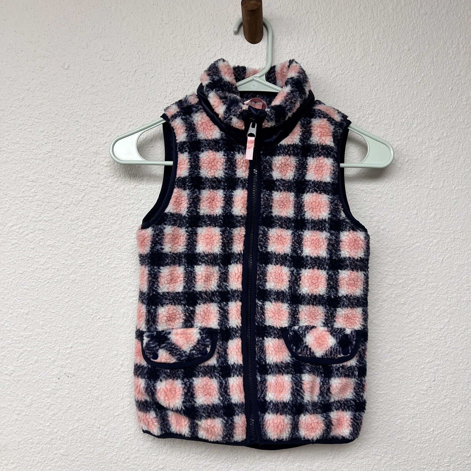 NAUTICA- GIRLS PINK & BLUE COLLARED VEST- SZ 7