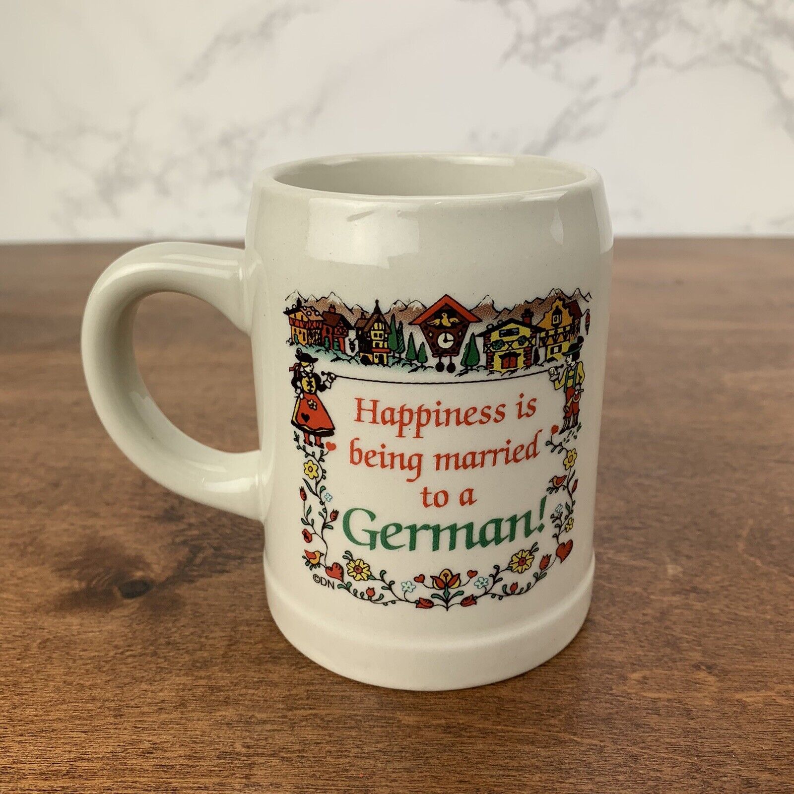 "HAPPINESS IS BEING MARRIED TO A GERMAN" - COFFEE CUP MUG