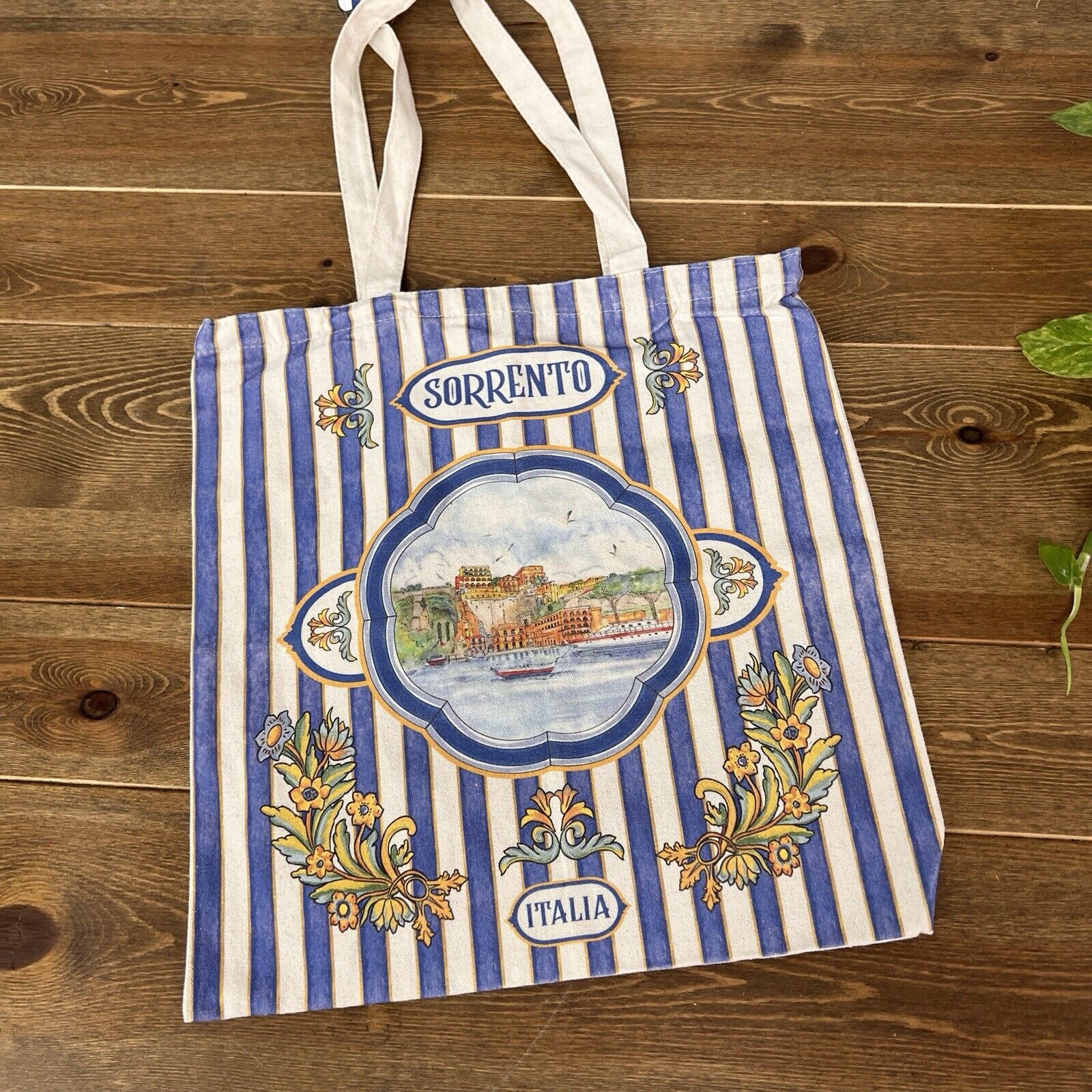 Sorrento Tote, Cotton Canvas Sorrento Reusable Bag, Sorrento Souvenir