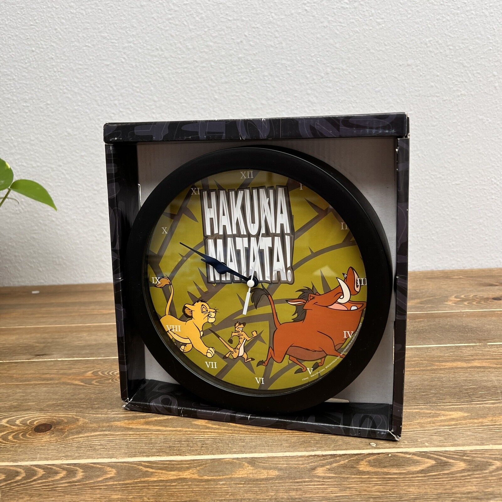 The Lion King 9" Wall Clock Hakuna Matata - New in Box Disney Kids Clock