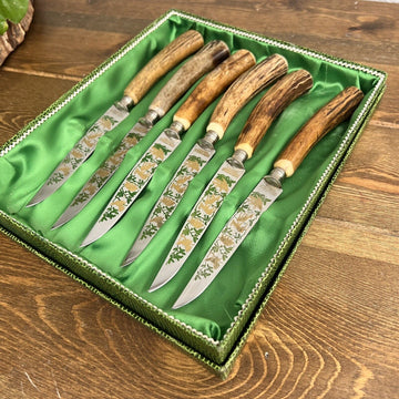 Anton Wingen Jr Solingen Germany Rostfrei Engraved 6 Piece Cutlery Set-Vintage