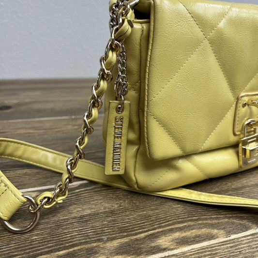 Steve Madden Womens Medium Crossbody Shoulder Bag Purse BSERRA Yellow