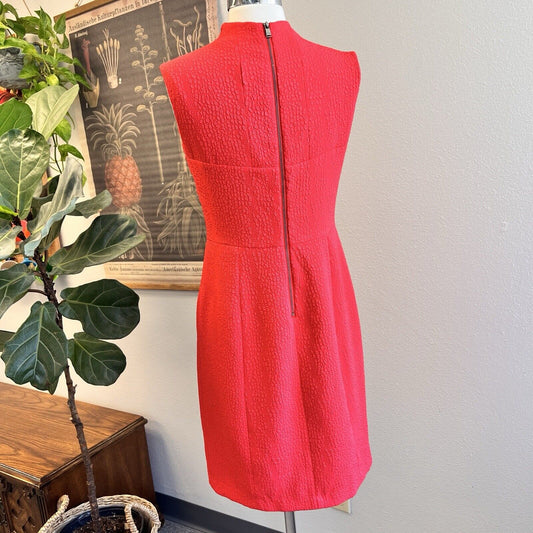 Marc New York Andrew Marc Red Square Neck Sheath Dress Sz 6 Cocktail Dress