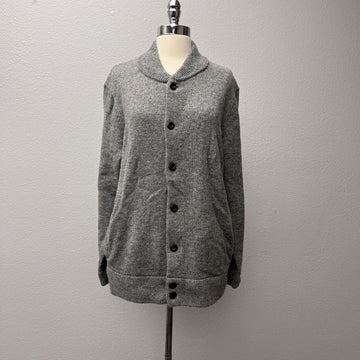 Pendleton Washable Shetland Wool Cardigan Sweater Men's SZ M Charcoal Gray