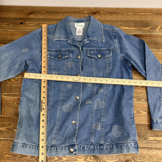 The Quacker Factory Women Denim Jacket Vintage Size Small