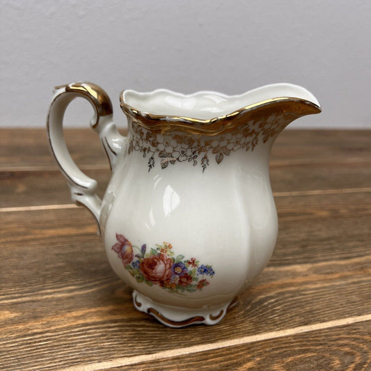 Vintage Floral Bavaria Germany Creamer