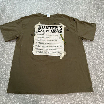 MENS XLARGE HUNTERS SHIRT, HUNTERS DAY PLANNER