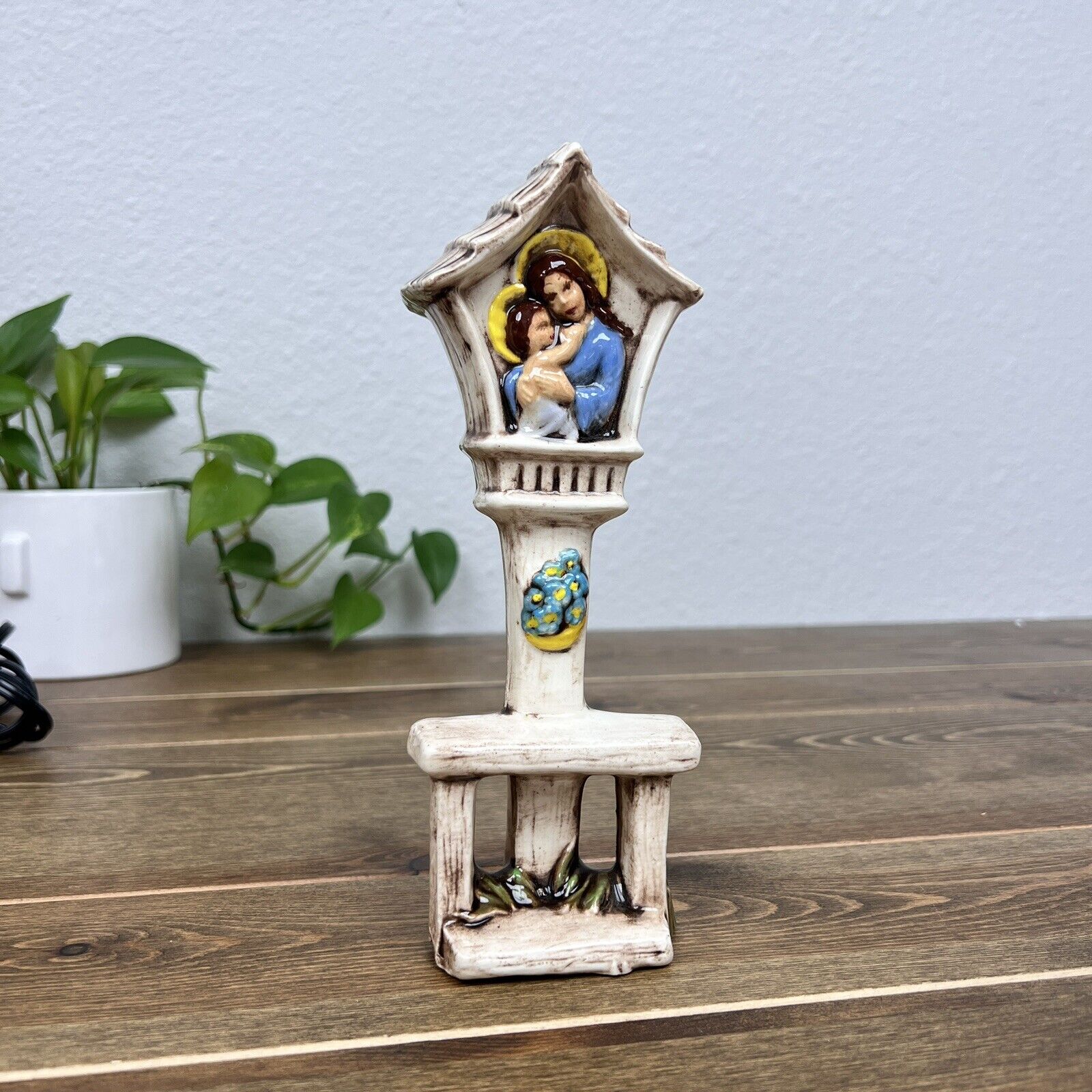 Vintage Religious Figurine Tower