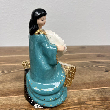 Vintage Asian Mid-Century Planter Geisha Girl