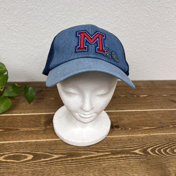 Disney Parks Our Universe Mickey Mouse 28 Blue Denim Baseball Hat Cap Adult