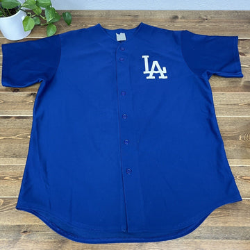 Los Angeles Dodgers Made In USA Blue Jersey Men's Size XL Vintage