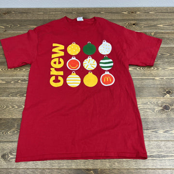 McDonald's Crew Employee Christmas Men's T Shirt Size Medium