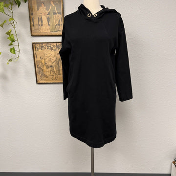 Women’s MASSIMO DUTTI Hoodie Dress SZ S Black