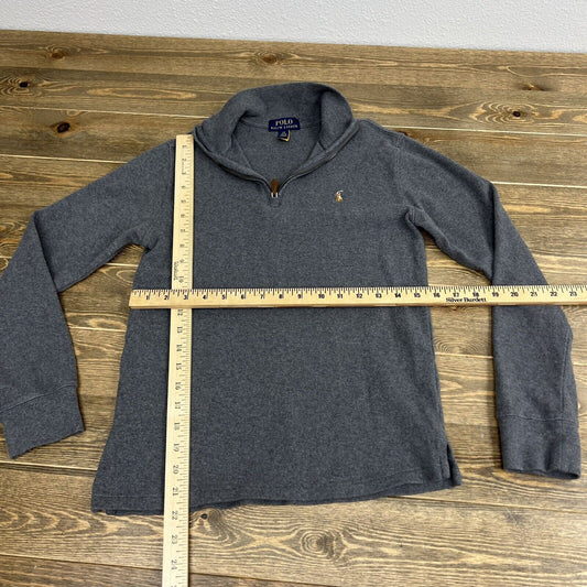 Polo Ralph Lauren Quarter Zip Pullover Grey Boys Size 14/16